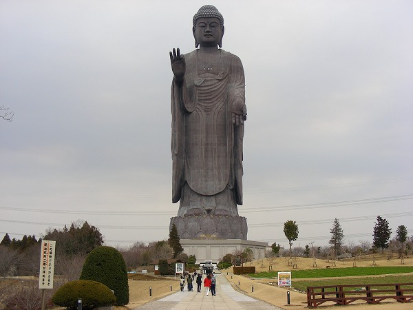 超巨大仏を見て混乱する