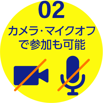02 カメラ・マイクオフで参加も可能